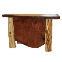 Rustic Redwood & Juniper Log Bar