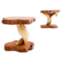 Rustic Redwood & Juniper Log End Tables