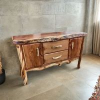 Rustic Redwood & Juniper Log Sideboard