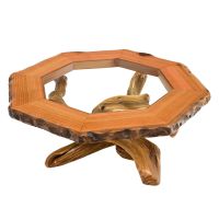 Rustic Redwood & Juniper Octagon Coffee Table