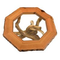 Rustic Redwood & Juniper Octagon Coffee Table