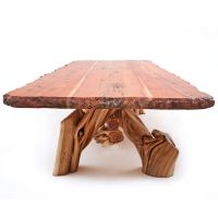Rustic Redwood Natural Edge Dining Table
