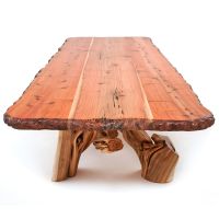 Rustic Redwood Natural Edge Dining Table