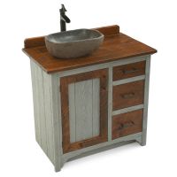 Rustic Reflections Barnwood Vanity - Spring Green