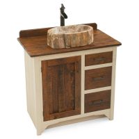 Rustic Reflections Barnwood Vanity - Rustic Antiqued