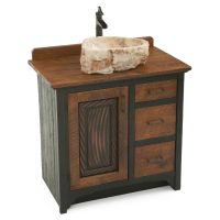 Rustic Reflections Barnwood Vanity - Charcoal