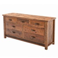 Rustic Corrugated 7 Drawer Barnwood Dresser