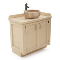 Rustic Antiqued Cedar Shake Barnwood Vanity - 36" Sink Center