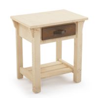 Rustic Antiqued Farmhouse 1 Drawer End Table