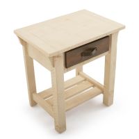Rustic Antiqued Farmhouse 1 Drawer Nightstand