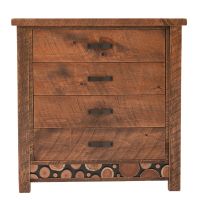Rustic Campfire 4 Drawer Barnwood Chest