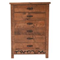 Rustic Campfire 6 Drawer Barnwood Chest