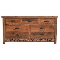 Rustic Campfire 7 Drawer Barnwood Dresser