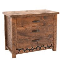 Rustic Campfire 3 Drawer Barnwood Chest