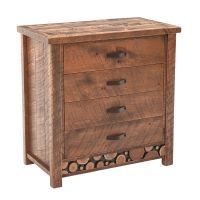 Rustic Campfire 4 Drawer Barnwood Chest