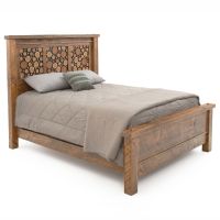 Rustic Campfire Barnwood Bed