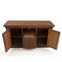 Rustic Campfire Barnwood TV Stand