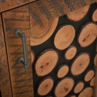 Rustic Campfire Barnwood TV Stand