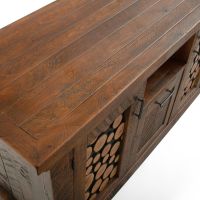 Rustic Campfire Barnwood TV Stand