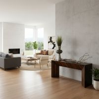 Handcrafted Wood Console: Some lifestyle images are created with AI for visualization purposes. Crafted from natural solid wood, each piece is unique and will vary.