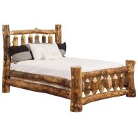 Rustic Colorado Aspen Log Bed