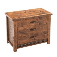 Rustic Corrugated 3 Drawer Barnwood Chest