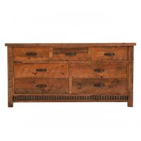 Rustic Corrugated 7 Drawer Barnwood Dresser