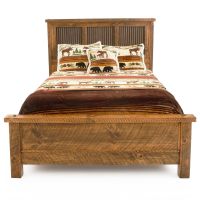 Rustic Corrugated Barnwood Bed