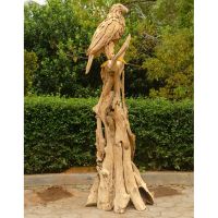 Rustic Driftwood Eagle - Perched Eagle