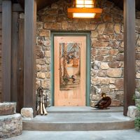 Hand Painted Door: Some lifestyle images are created with AI for visualization purposes. Crafted from natural solid wood, each piece is unique and will vary.