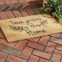 Rustic Love Grows Door Mat