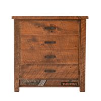 Rustic Mosaic 4 Drawer Barnwood Chest