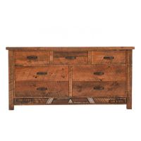Rustic Mosaic 7 Drawer Barnwood Dresser