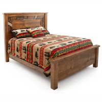 Rustic Mosaic Barnwood Bed