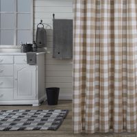 Natura Checkered Shower Curtain
