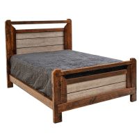 Rustic Pioneer Barnwood Bed