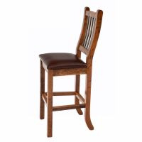 Reclaimed Heritage Curved Back Barn Wood Bar Stool