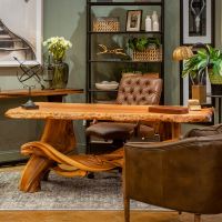 Rustic Redwood & Juniper Writing Desk