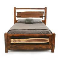 Live Edge Black Walnut Panel Bed