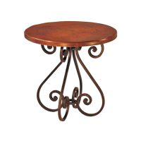 S-Design Hammered Copper Round Dining Table