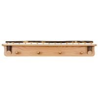 Saranac Hickory Pegged Wall Shelf