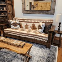 Sawmill Easy Glide Rough Sawn Futon - Antique Barnwood Finish