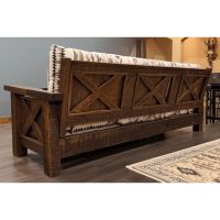 Sawmill Easy Glide Rough Sawn Futon - Antique Barnwood Finish