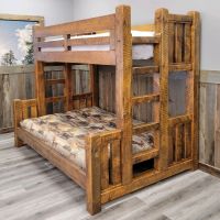 Twin over Full example in Antique Barnwood Finish