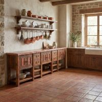 Copper Sideboard: Some lifestyle images are created with AI for visualization purposes. Crafted from natural solid wood, each piece is unique and will vary.