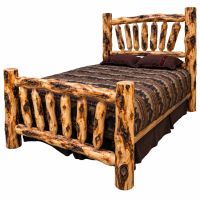Beartooth Aspen Sunrise Log Bed - Gnarly Logs - Standard Posts