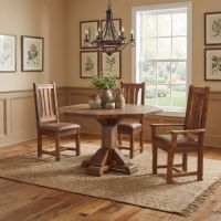 Barn Wood Octagon Table Dining Set: Some lifestyle images are created with AI for visualization purposes. Crafted from natural solid wood, each piece is unique and will vary.