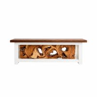 Atlas Suar Coffee Table in White Finish