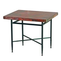 Sencillo Hammered Copper End Table - Rectangle