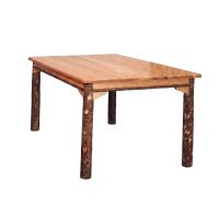 Saranac Hickory Log Extending Dining Table